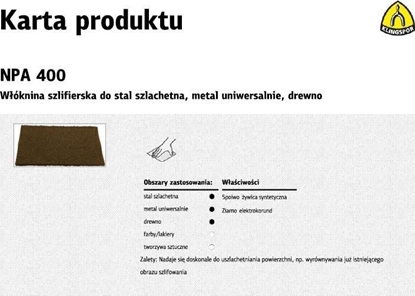 Attēls no Klingspor K.WÓKNINA ARKUSZ NPA400 152x229mm COARSE K350823