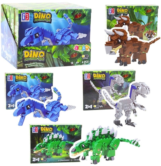 Изображение LeanToys Klocki Konstrukcyjne Zestaw Dinozaur Robot 2w1 148-175 el. Mix LEAN TOYS