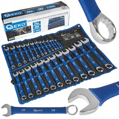 Attēls no Klucze pasko-oczkowe polerowane z gumowym uchwytem AntiSlip 6-32mm 25el. CRV (4)