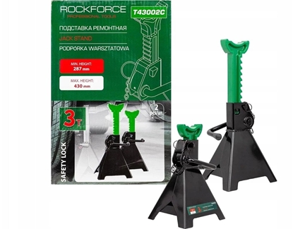 Picture of Kobyki podstawki podpory samochodowe 3t (2szt) (h min 295mm, h max 415mm) z blokad