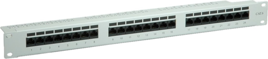 Изображение Komutācijas panelis 19", 6kat., 24P, UTP, pelēks, Value
