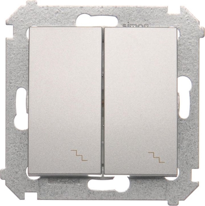 Attēls no Kontakt-Simon cznik schodowy podwójny srebrny mat - DW6/2.01/43