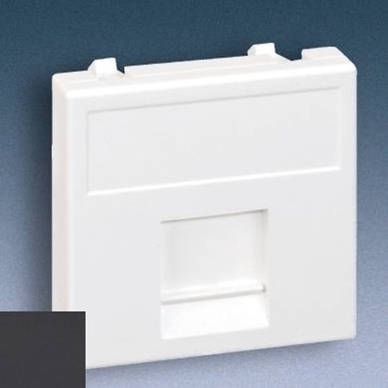 Изображение Kontakt-Simon Pytka K45 gniazda teleinformatycznego pojedynczego RJ paska z przeson szary grafit - K76/14