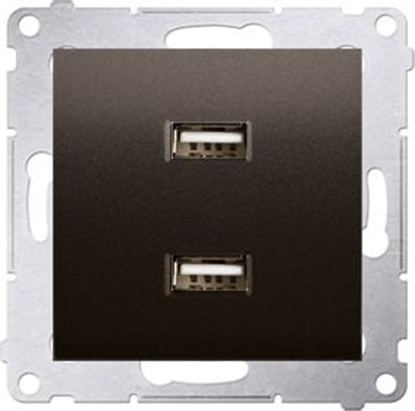 Изображение Kontakt-Simon Simon 54 adowarka 2xUSB 2.1A 5V/DC brz mat (DC2USB.01/46)