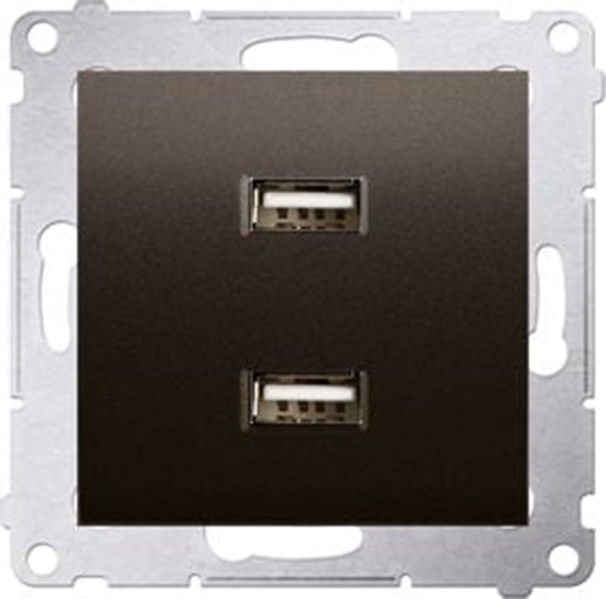 Изображение Kontakt-Simon Simon 54 adowarka 2xUSB 2.1A 5V/DC brz mat (DC2USB.01/46)