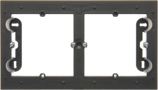 Изображение Kontakt-Simon Simon 54 Premium Puszka natynkowa 2-krotna do ramek PREMIUM. Gboko 35 mm czarny mat DPN2/49