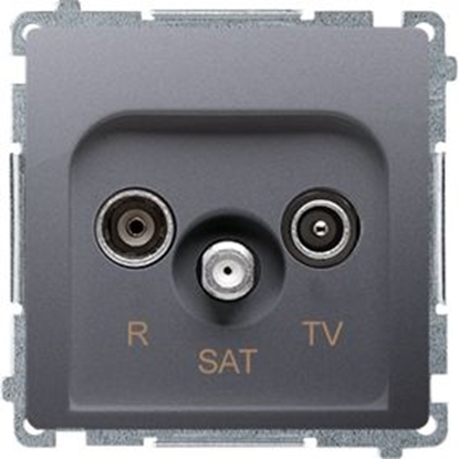 Attēls no Kontakt-Simon Simon Basic Gniazdo antenowe RTV/SAT kocowe srebrny mat BMZAR-SAT1.3/1.01/43 WMUA-03018z-4011 - WMUA-03018z-4011
