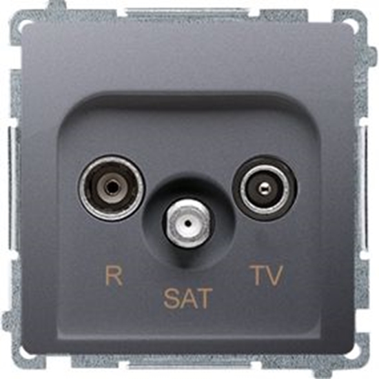 Picture of Kontakt-Simon Simon Basic Gniazdo antenowe RTV/SAT kocowe srebrny mat BMZAR-SAT1.3/1.01/43 WMUA-03018z-4011 - WMUA-03018z-4011
