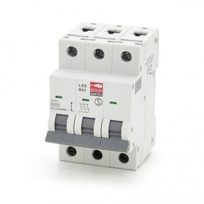 Picture of KOOP Elektro Wycznik nadprdowy 3P B 63A 6kA AC B63A LSS B63 3P