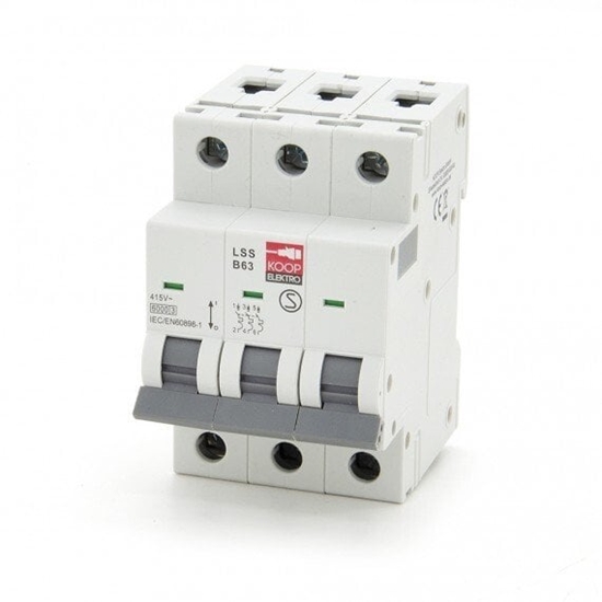 Picture of KOOP Elektro Wycznik nadprdowy 3P B 63A 6kA AC B63A LSS B63 3P