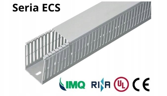 Изображение Korytko grzebieniowe samogasnce 4/6/4150x100 szare z pokryw PV UV /2m/ ECS150100