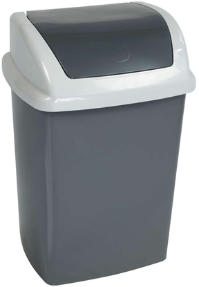 Picture of Kosz na mieci Maul kosz na mieci 10 l Prostoktny kosz na mieci z plastiku, polipropylenu (PP) ciemnoszary, biay