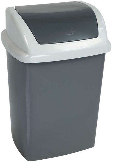 Picture of Kosz na mieci Maul kosz na mieci 10 l Prostoktny kosz na mieci z plastiku, polipropylenu (PP) ciemnoszary, biay