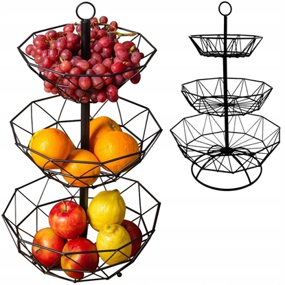 Attēls no KOSZYK PATERA NA OWOCE 3-POZIOMOWA BRUNBESTE BB-3439