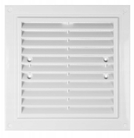 Picture of Kratka wentylacyjna MWR 205X205mm z siatk i uchwytami mocujcymi biaa MWR205X205