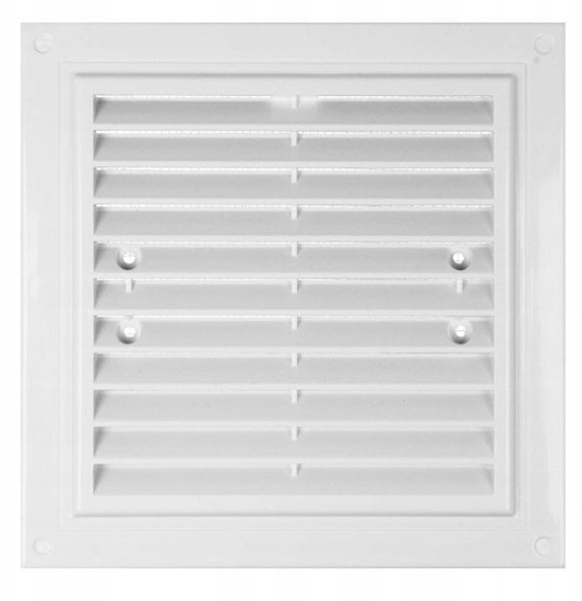 Picture of Kratka wentylacyjna MWR 215X175mm z siatk i uchwytami mocujcymi biaa MWR215X175