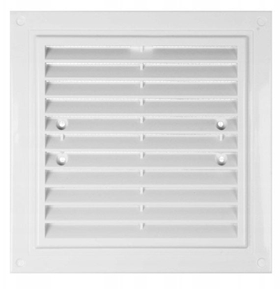 Attēls no Kratka wentylacyjna MWR 250X250mm z siatk i uchwytami mocujcymi biaa MWR250X250