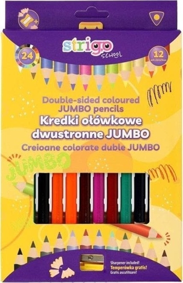 Изображение Kredki oówkowe trójktne Jumbo 12szt STRIGO