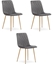 Picture of Krzeso tapicerowane welurowe TURIN ciemnoszare do salonu jadalni x3