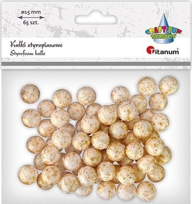 Изображение Kulki styropianowe 15mm 65szt zote