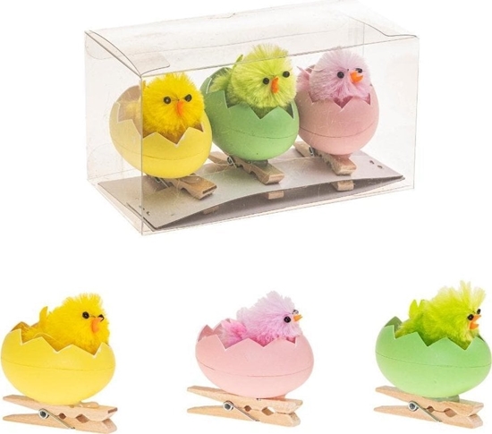 Picture of Kurczaczki w skorupce na klamerce 5,5x4,5cm