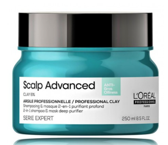 Picture of L´Oréal Professionnel Scalp Advanced Anti-Oiliness Professional Clay 2-in-1 Shampoo & Mask Deep Purifier 250 ml