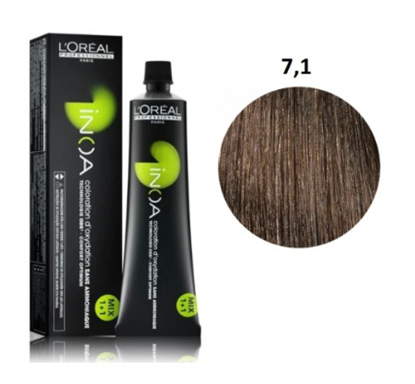Attēls no L’Oréal Professionnel Inoa Color 7.1 Hair Color 60 g