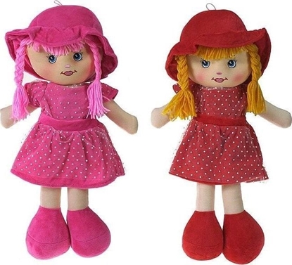 Attēls no Lalka szmacianka z jzykiem polskim 55cm MIX