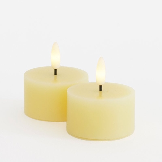 Изображение Lampa stoowa Sirius Sille wieczki tealight 2 szt. zestaw Ø6xH3,4cm Pale Yellow