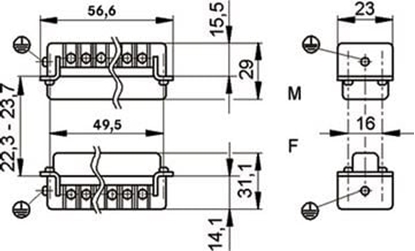 Изображение LAPP Wkad zcza 10P+PE eski 16A 250V EPIC H-A 10 BS (10441000)
