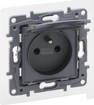 Picture of Legrand Niloe Selection Gniazdo 2p+z IP44 16A 250V bez przesony, zaciski rubowe stal 762361