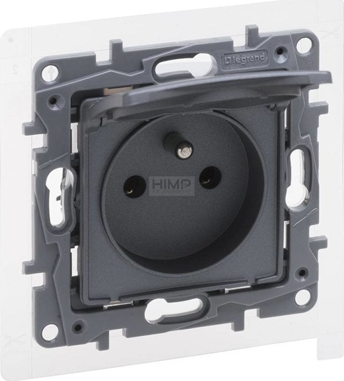 Picture of Legrand Niloe Selection Gniazdo 2p+z IP44 16A 250V bez przesony, zaciski rubowe stal 762361