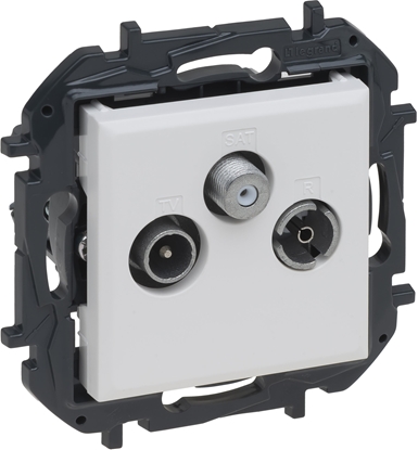 Изображение Legrand Niloe Step Gniazdo TV-R-SAT kocowe, 10 db - biay kolor 863179B