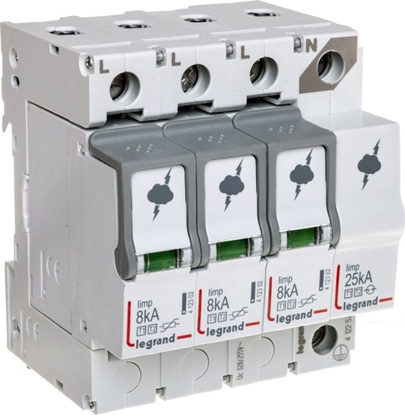 Attēls no Legrand Ogranicznik przepi B+C 3P+N 8kA 1,3kV ON 300 412257