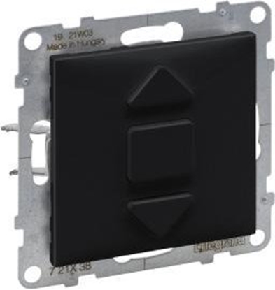 Attēls no Legrand SUNO Przyciskowy cznik rolet czarny 3 pozycyjny 6A 250V 721438