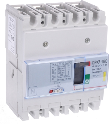 Attēls no Legrand Wycznik mocy 125A 4P 16kA DPX3 160 (420016)