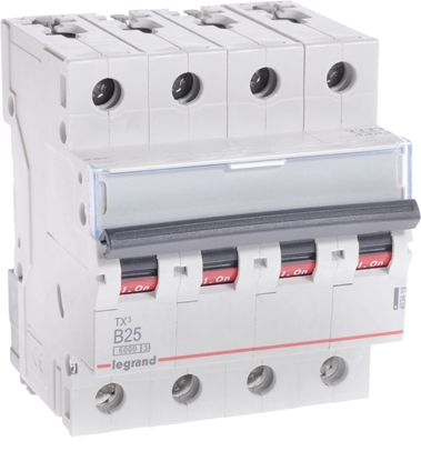Attēls no Legrand Wycznik nadprdowy S304 B25 TX3 25A 6kA 403419