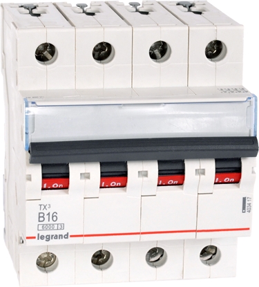Attēls no Legrand Wycznik nadprdowy S304 TX3 B16 16A 4P B 403417