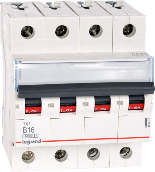 Picture of Legrand Wycznik nadprdowy S304 TX3 B16 16A 4P B 403417