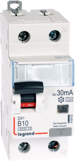 Picture of Legrand Wycznik rónicowo-nadprdowy 2P 10A B 0,03A typ A P312 - 410963