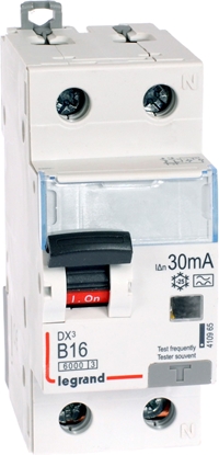 Picture of Legrand Wycznik rónicowo-nadprdowy 2P 16A B 0,03A typ A P312 - 410965