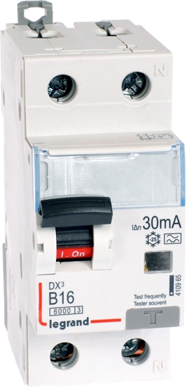 Picture of Legrand Wycznik rónicowo-nadprdowy 2P 16A B 0,03A typ A P312 - 410965