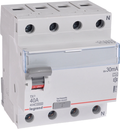 Picture of Legrand Wycznik rónicowoprdowy 4P 40A 0,03A typ A P304 - 411765