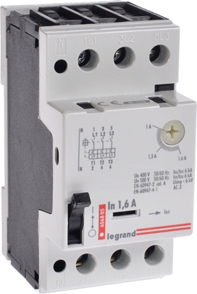 Picture of Legrand Wycznik silnikowy 3P 0,55kW 1-1,6A M 250 1,6 606805