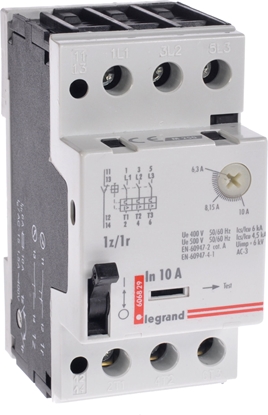 Picture of Legrand Wycznik silnikowy 3P 4kW 6,3-10A M250 1Z/1R 10 606829