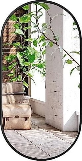 Изображение Leobert Lustro owalne 80x40cm czarna rama