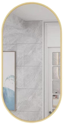 Изображение Leobert Lustro owalne 80x40cm zota rama