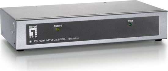 Picture of Level One LevelOne AVE-9304 AV pagarinātājs Audio/video raidītājs Melns, Sudrabs
