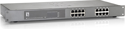 Изображение Level One LevelOne FEP-1612 tīkla pārslēgs Nepārvaldīts Fast Ethernet (10/100) Power over Ethernet (PoE) Pelēks