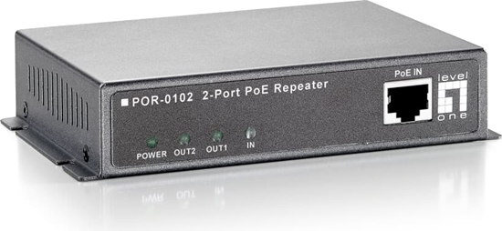Picture of Level One LevelOne POR-0102 tīkla pagarinātājs Tīkla atkārtotājs Melns